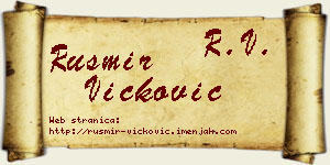 Rusmir Vicković vizit kartica